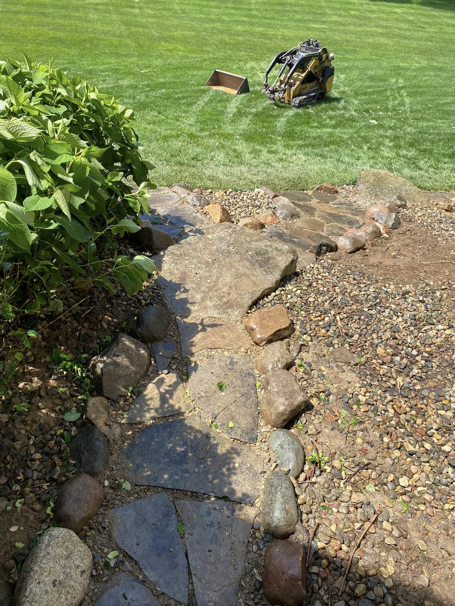 Custom residential landscape planting bed design in Marshall, MI