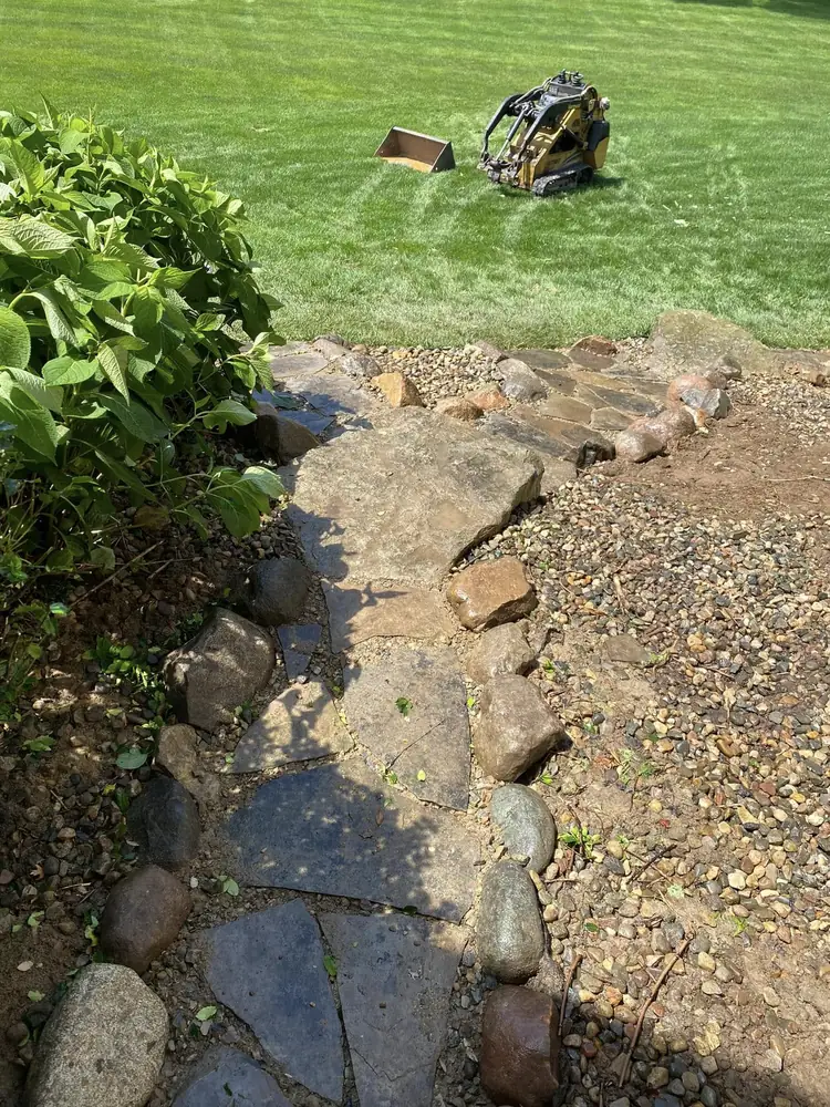 Custom residential landscape planting bed design in Marshall, MI