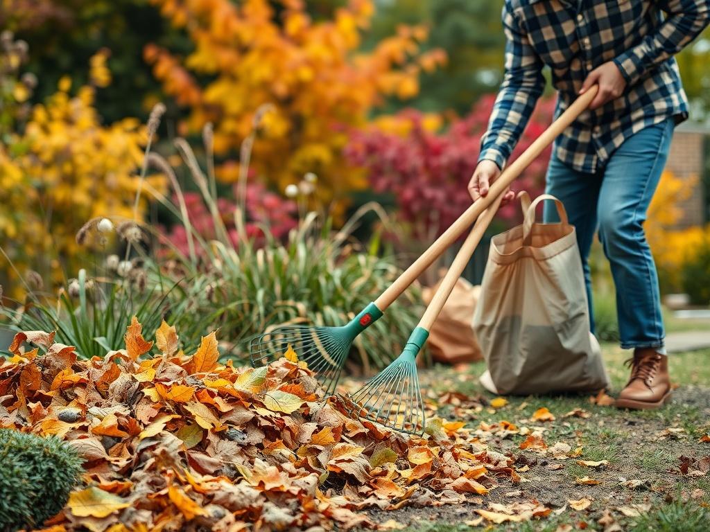 Spring seasonal leaf cleanup and lawn bed restoration project in Marshall, MI