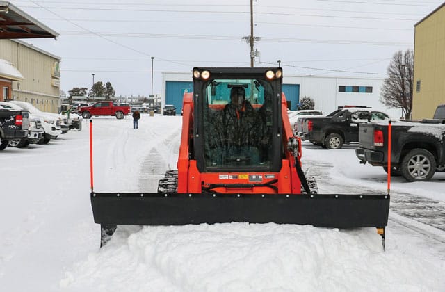 Commercial parking lot snow management in Marshall, MI by Valentine Outdoors
